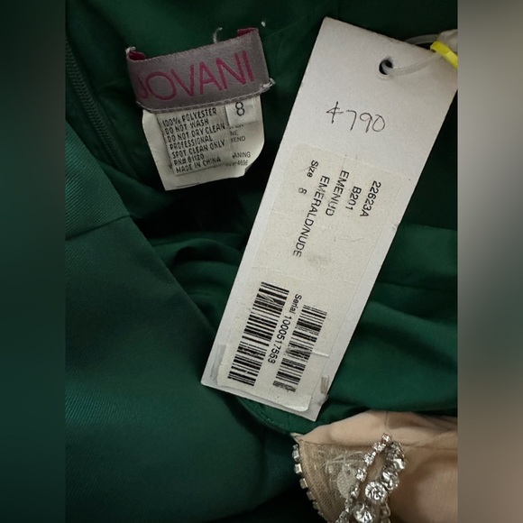 Brand new Jovani Emerald Ball Gown - Picture 10 of 10
